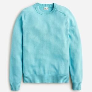 J. Crew Heritage Cotton Crewneck Sweater Soft Aquamarine Blue NWT Men’s Size M
